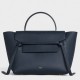 Celine Mini Belt Bag In Navy Blue Grained Calfskin High