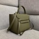 Celine Mini Belt Bag In Army Green Grained Calfskin High