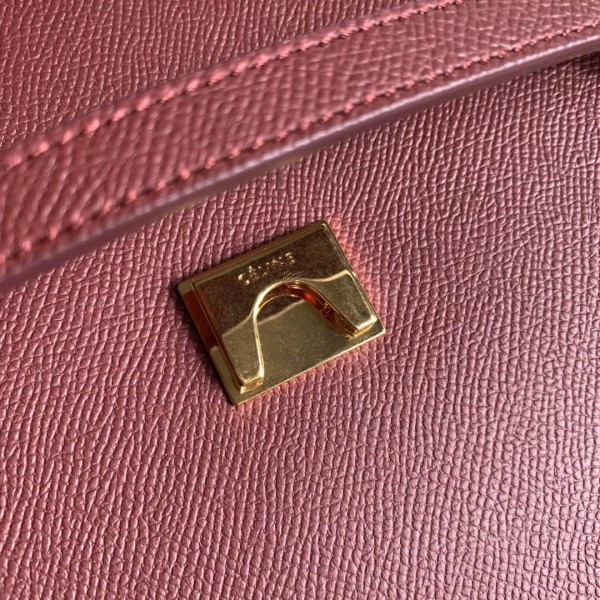 Celine Mini Belt Bag In Bordeaux Grained Calfskin High