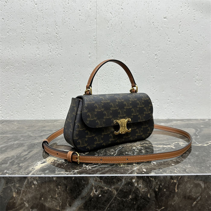 CELINE LOLA TEEN IN TRIOMPHE CANVAS AND CALFSKIN High