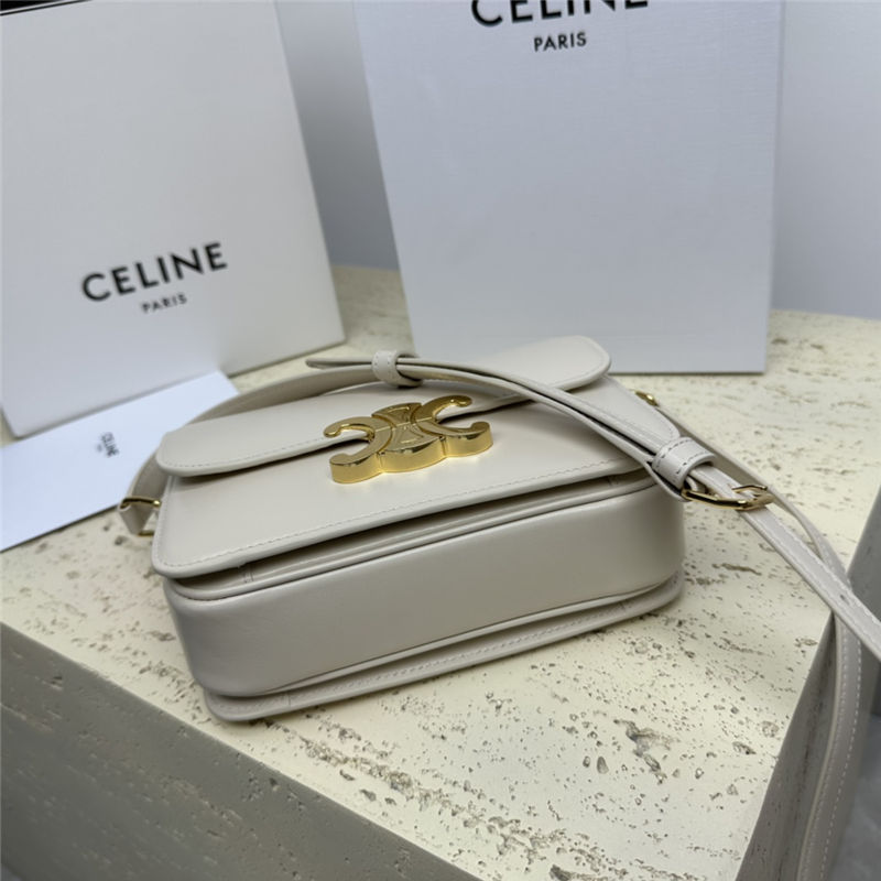 Celine Teen Triomphe Bag Shiny Calfskin Beige High