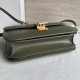 Celine Medium Classic Box Bag In Army Green Box Calfskin High