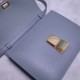 Celine Medium Classic Box Bag In Grey Liege Calfskin High