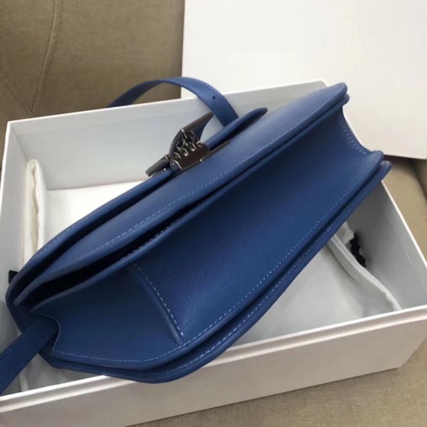 Celine Medium Classic Box Bag In Dark Indigo Liege Calfskin High