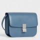 Celine Medium Classic Box Bag In Slate Blue Box Calfskin High