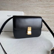 Celine Medium Classic Box Bag In Black Box Calfskin High