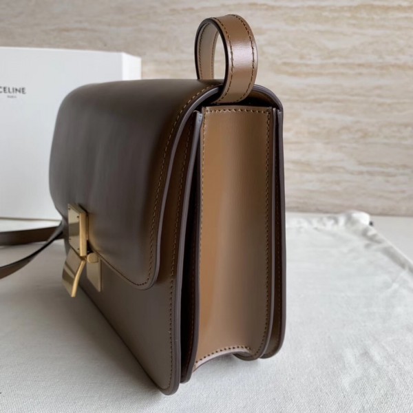 Celine Medium Classic Box Bag In Camel Box Calfskin High