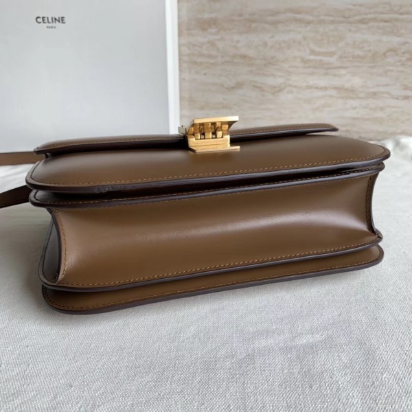 Celine Medium Classic Box Bag In Camel Box Calfskin High