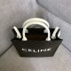 Celine Small Cabas Vertical Bag With White Handles High