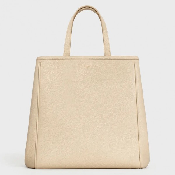 Celine Small Folded Cabas In Linen Grained Calfskin High