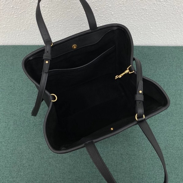 Celine Small Folded Cabas In Black Grained Calfskin High