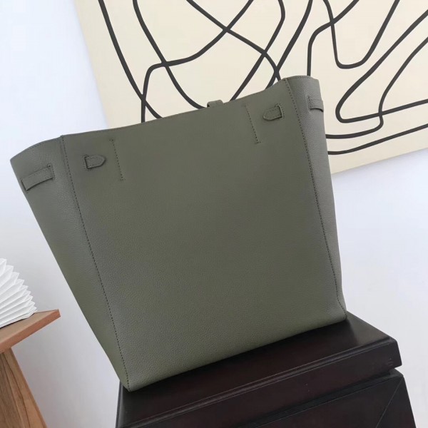 Celine Cabas Phantom Small Bag In Khaki Calfskin High