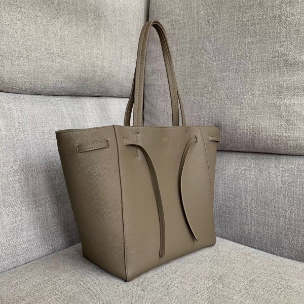 Celine Cabas Phantom Small Bag In Taupe Calfskin High