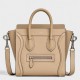 Celine Nano Luggage Bag In Dune Drummed Calfskin High