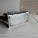 Celine Micro Luggage Bag In Silver Laminated Lambskin High