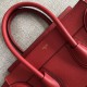 Celine Micro Luggage Bag In Red Drummed Calfskin High