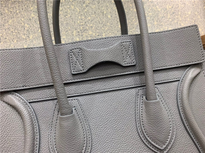 Celine Micro Luggage Bag In Kohl Drummed Calfskin High