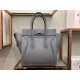 Celine Micro Luggage Bag In Kohl Drummed Calfskin High