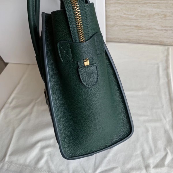 Celine Micro Luggage Bag In Amazone Drummed Calfskin High