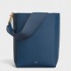 Celine Sangle Small Bucket Bag In Abyss Blue Grained Calfskin High