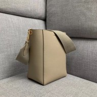 Celine Sangle Small Bucket Bag In Taupe Grained Calfskin High