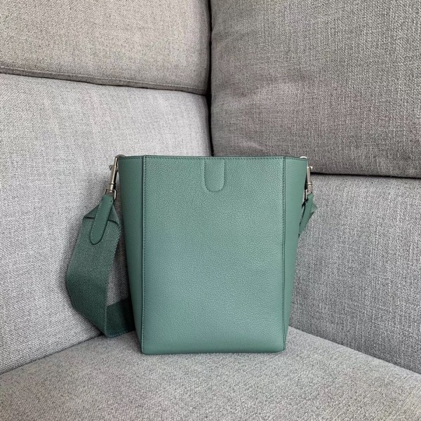 Celine Sangle Small Bucket Bag In Celadon Grained Calfskin High