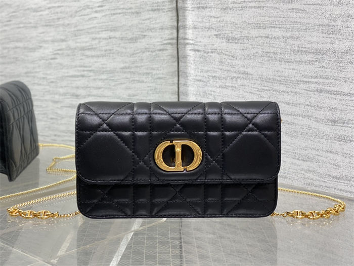 Dior MISS CARO POUCH WITH CHAIN Macrocannage Lambskin High