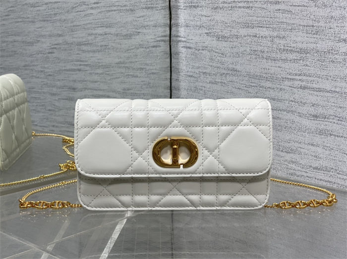 Dior MISS CARO POUCH WITH CHAIN Macrocannage Lambskin High