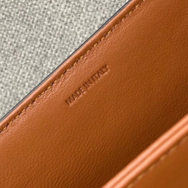 Celine Triomphe Medium Bag Calfskin Tan Natural High