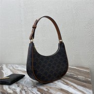 Celine AVA BAG IN TRIOMPHE CANVAS AND CALFSKIN Tan High