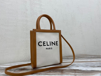 Mini Vertical Cabas Celine In Textile With Celine And Calfskin High