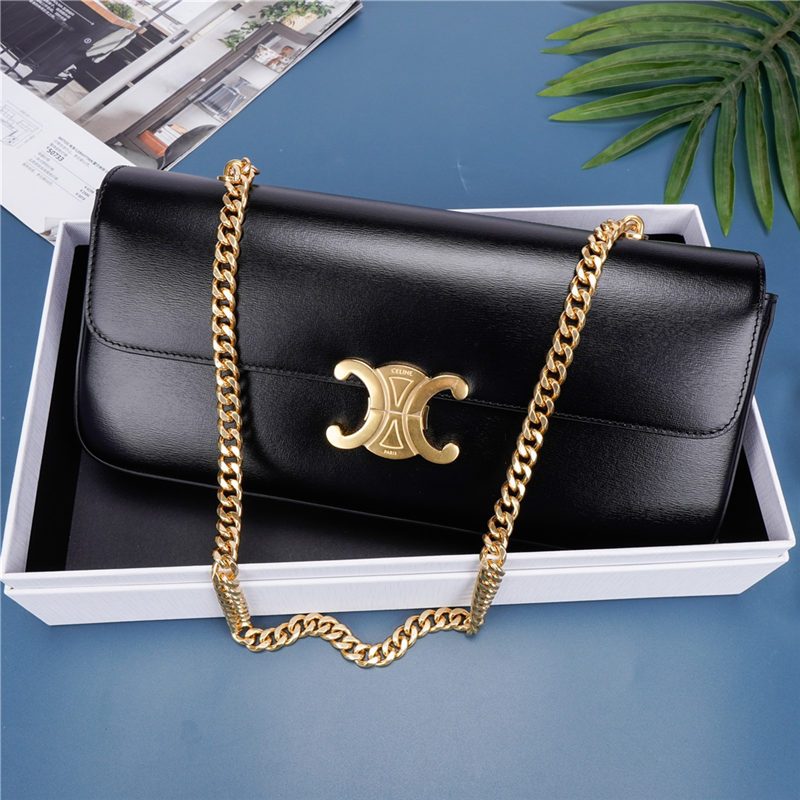 Celine CHAIN BAG TRIOMPHE IN SHINY CALFSKIN High