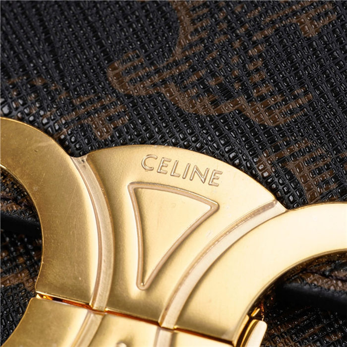 Celine CHAIN BAG TRIOMPHE IN TRIOMPHE CANVAS High