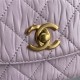 Chanel 22 MEDIUM HANDBAG Shiny Calfskin & Gold-Tone Metal AS3261 Yellow-Lt High