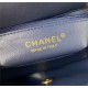 Chanel 22 SMALL HANDBAG Shiny Calfskin & Gold-Tone Metal AS3260 Lake High