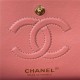 Small CLASSIC HANDBAG Lambskin Gold Metal D-Pink A