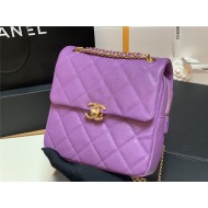 BACKPACK Grained Calfskin & Gold-Tone Metal AS3108 Purple High