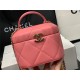 Chanel SMALL VANITY CASE Lambskin & Gold Metal AS2630 Pink High