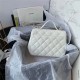 Chanel Mini Flap Bag A93749 Grained Calfskin Gold-Tone MetalWhite High