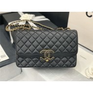 Chanel Flap Bag 57276 Lambskin Black High