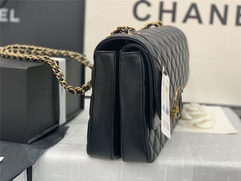 Chanel Flap Bag 57276 Lambskin Black High