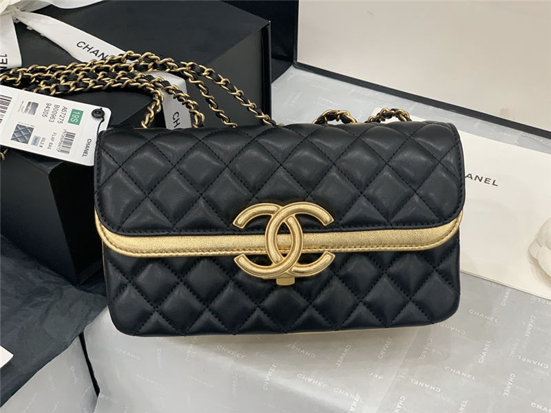 Chanel Small Flap Bag 57275 Lambskin Gold High