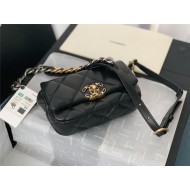 Chanel 19 Waist Bag AS1163 Lambskin Black High