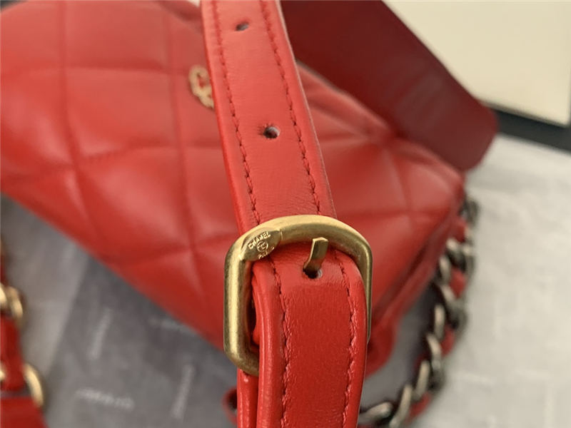 Chanel 19 Waist Bag AS1163 Lambskin Red High