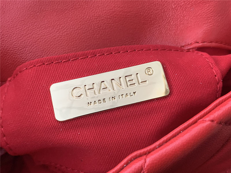 Chanel 19 Waist Bag AS1163 Lambskin Red High