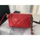 Chanel 19 Waist Bag AS1163 Lambskin Red High