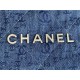 Chanel 22 LARGE HANDBAG Denim & Silver-Tone Metal AS3262 High