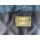 Chanel 22 LARGE HANDBAG Denim & Silver-Tone Metal AS3262 High