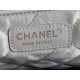 Chanel 22 LARGE HANDBAG Shiny Calfskin & Silver-Tone Metal AS3262 Grey High