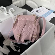 Chanel Duma Backpack 2908 Lambskin Gold-Tone Metal Pink A